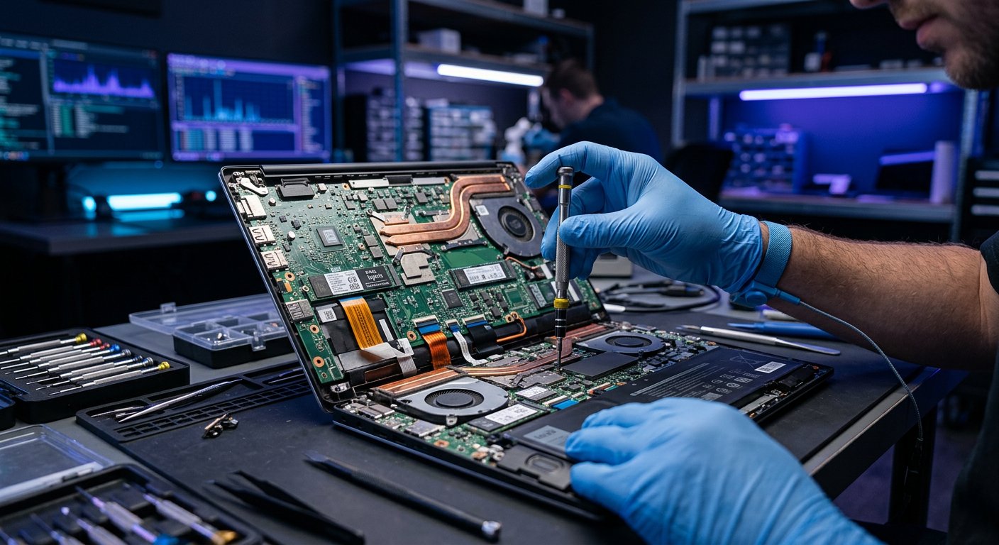 Reparation af en bærbar computer